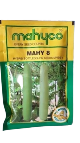 Mahy 8 Hybrid Bottle Gourd Seed - Shiny Green 40-50 cm 600-750 gm | Grade A 100% Pure Vegetable Seeds