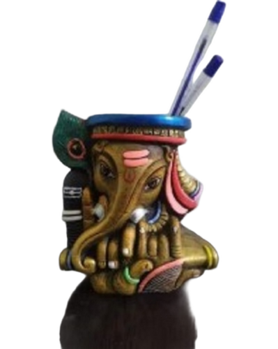 Multi Color Terracotta Clay Big Pen Stand - Feature: Light Weight