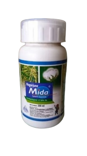 Nagarjuna Mida Systemic Insecticide - 250ml Bottle, Imidacloprid 17.8% SL | Agricultural Liquid, Purity 98-100%