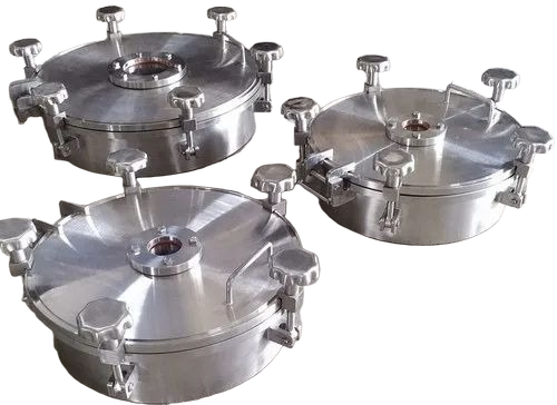 Round Pressure Type Dairy Manhole With Sight Glass