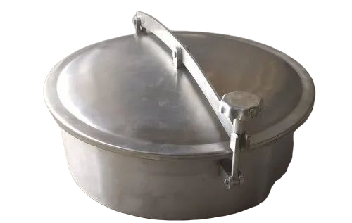 Ss Round Dairy Manhole Cover Without Pressure - Stainless Steel SS304/316, 500mm Dia, Matte and Mirror Finish, Light Duty Recessed
