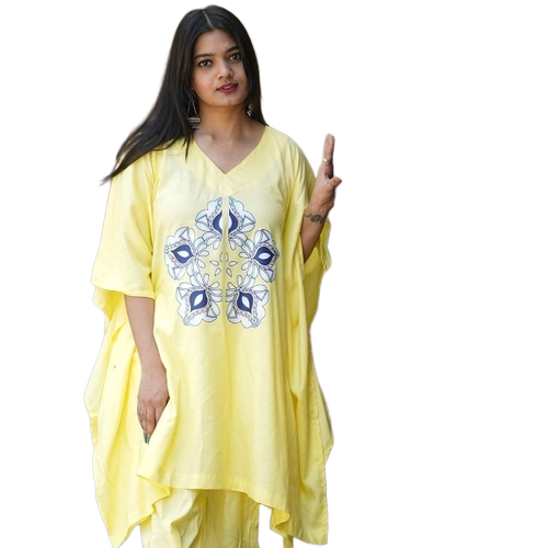 Yellow Green Palazzo Kurti