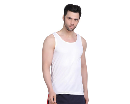 Mens Cotton Vest - Cotton, Standard & Custom Size, White | Skin Friendly, Breathable, Stretchable Fit