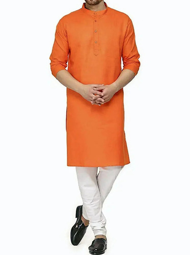 Orange Mens Kurta Pajama Set - Ethnic Region: Indian