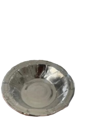 Silver Paper Bowl - Pattern Type: Plain