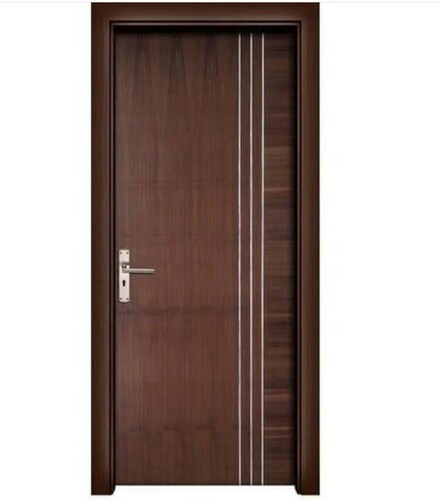 35 Mm Designer Wooden Door - Solid Wood, 35 Mm Thickness, Dark Color | Laminated Surface, Water Resistant, Scratch and Warping Resistant, Lightweight Design