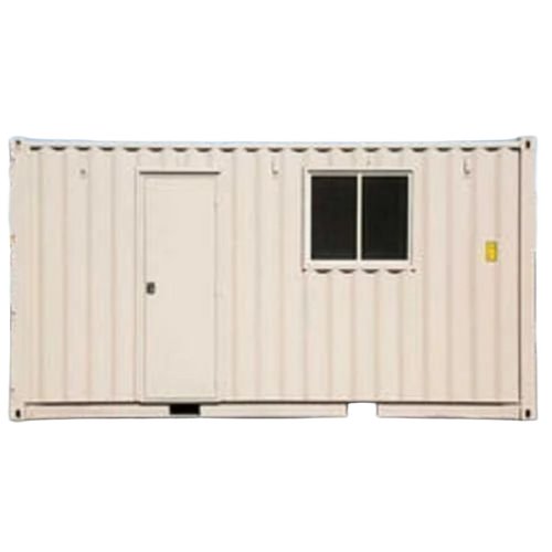 Portable Office Container - Steel, Beige | Modular Design, Insulated Walls, Lockable Doors, Weather Resistant