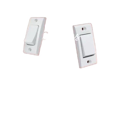 Non Modular Switches - Polycarbonate Standard Size, White, 10A | Durable, Heat Resistant, High Voltage, Fixed Plate
