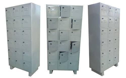 Office Staff Locker - Steel Body, Grey, Metallic Finish | Lockable Doors, Adjustable Shelves, Rust Resistant, Ventilated Design