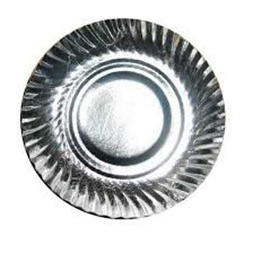 Paper Plate - Paper Round Silver | Disposable Eco Friendly Leak Proof Heat Resistant Stackable