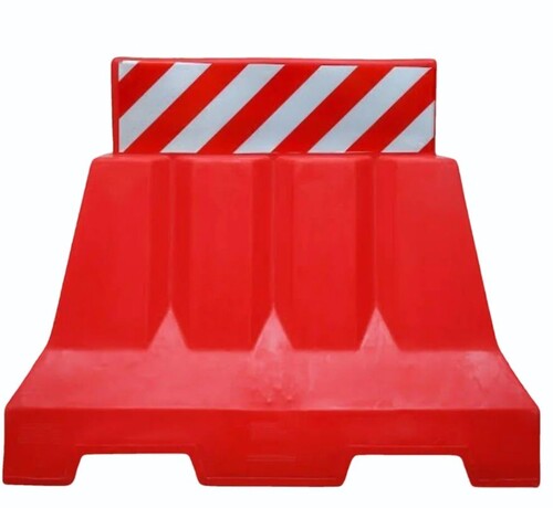 Red Plastic Traffic Barrier