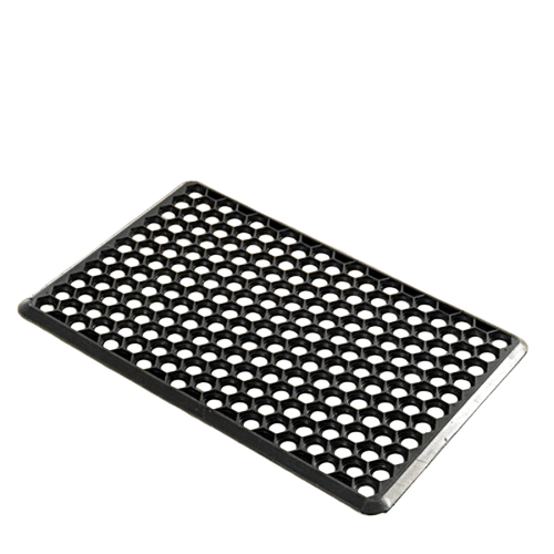 Rubber Mat - Rubber, Rectangle, Black | Non-Slip, Shock Absorbent, Water Resistant, Eco Friendly
