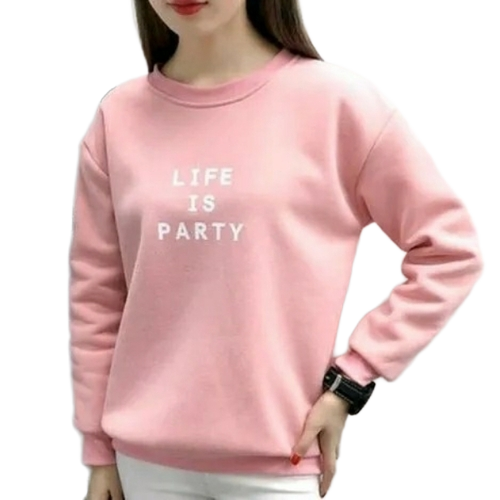 Womens Sweatshirts - Cotton Hip Length Printed Any Color | Breathable Washable Hooded Design