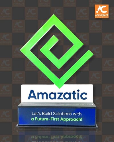 Designer Acrylic Trophy - Acrylic, Standard Size, Box Packaging | Stylist, Eco Friendly, Competitive Style, Business Gift