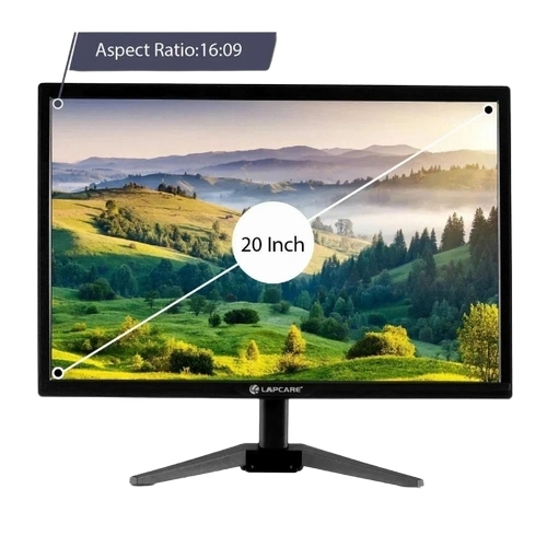 Led Monitor - 20 Inch Black LED Display | Desktop Use 16:9 Aspect Ratio 1 Year Warranty