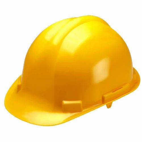 Safety Helmets - Plastic, Standard Size, Yellow | Workplace Helmet, Industrial Use, Eco Friendly, Comfortable