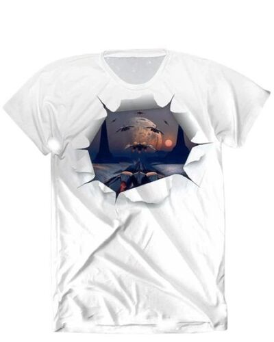 White Printed T Shirt
