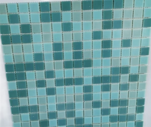 15mm Ceramic Mosaic Swimming Pool Tile - 2x2 Feet, Greens, Polished Gloss | Durable, Water & Scratch Resistant, Easy Installation