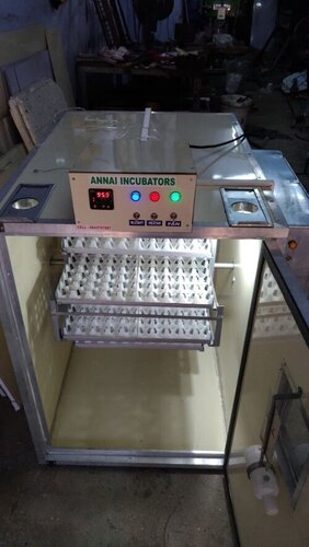 240 Eggs Capacity Incubator - Steel, Standard Size, Silver | Durable, Automatic, Eco Friendly, Rectangular Shape