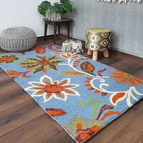 Floral Printed Bedroom Carpet