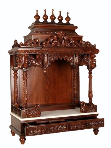 Wooden Temple - Wood, Standard Size, Brown | Eco-Friendly, Moisture Proof, Durable, New