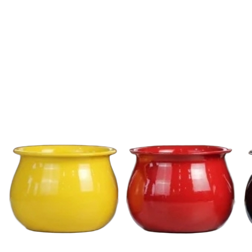Decorative Metal Pots - Metal, Standard Size, Round | Durable, Easy to Clean, Eco Friendly, Indoor