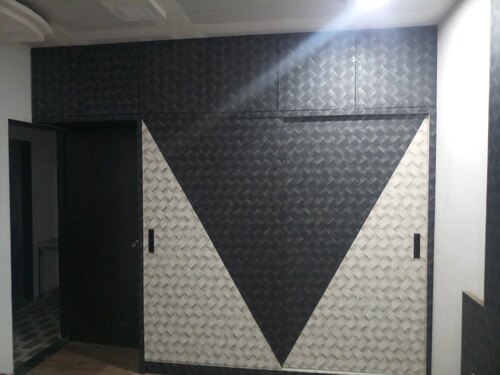 Elegant Look Wooden Wardrobe - Wooden Standard Size Black | Easy To Clean Eco-Friendly Durable Long Lasting