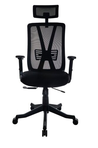 High Back Black Executive Office Chair - Mesh Fabric Standard Size Black | Durable Easy to Clean Eco-Friendly