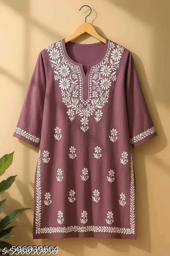 Rayon Kurti - Rayon, All Size, Purple | Anti Wrinkle, Stylish, Comfortable, Washable