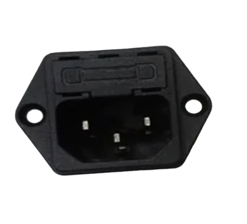 3 Pin Mount Power Inlet - Color: Black
