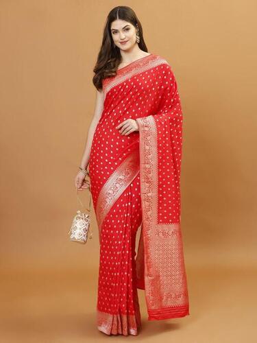 Katan Red Silk Saree