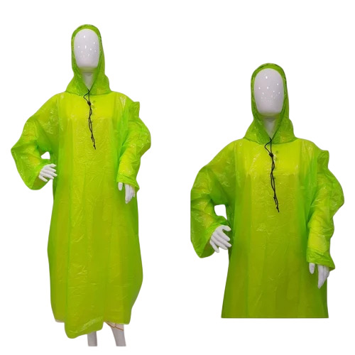 Light Green Pe Rain Poncho - Product Type: Raincoats