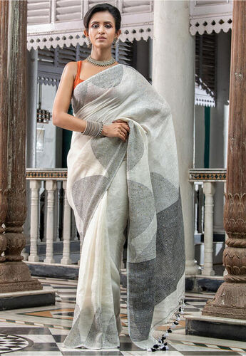 Linen Handloom Saree