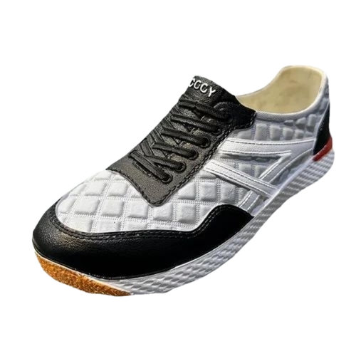 Men Pvc Casual Shoes - PVC Upper, Size 8, White and Black Base | Cool Pass, Durable, Lightweight, Fine Finished