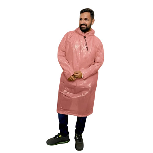 Pink Pvc Rain Coat - Feature: Waterproof