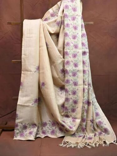 Pure Desi Tussar Embroidery Saree