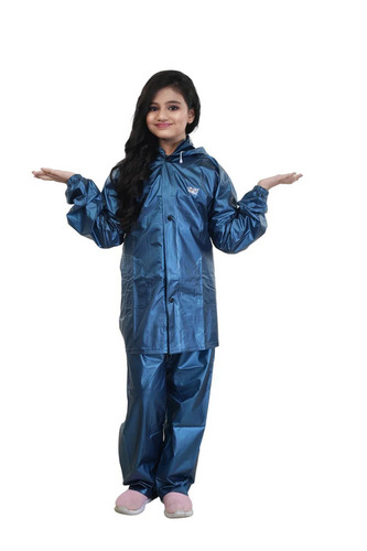 Pvc Magnet Children Rainsuit - Color: Blue