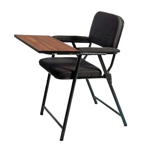Stainless Steel Student Writing Pad Chair - Stainless Steel Standard Black | Antibacterial Eco-Friendly Durable Scratch Resistant