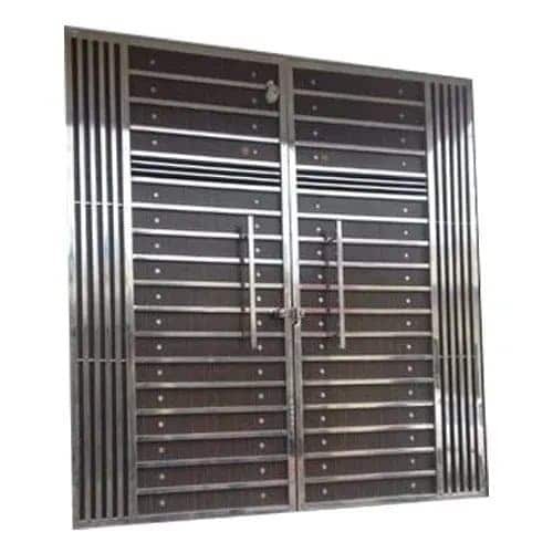 Swing Double Door Main Gate - Stainless Steel Customized Size Silver | Eco Friendly Rodent Proof