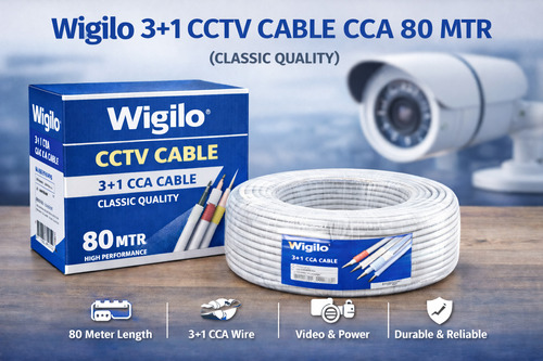 WIGILO 3+1 CCTV CABLE CCA 80 MTR ( CLASSIC )