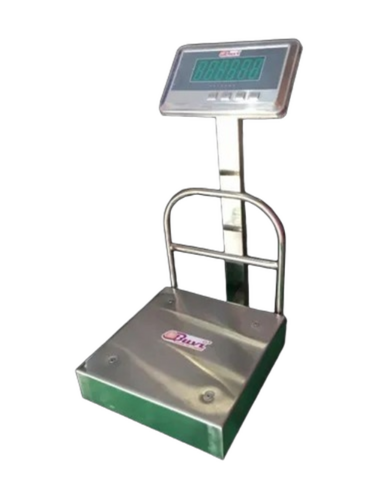 Airport Weighing Scale - Stainless Steel, White, LED Display, 30Kg Rated Load | Electric Powered, Above 100 Kg Capacity