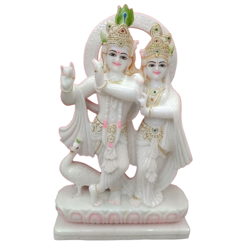 Radha Krishna Marble Statue