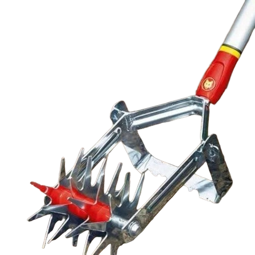 Wolf-Das-Garden Tiller - Stainless Steel Silver 220 Volt | Durable Blades Adjustable Depth Ergonomic Handle