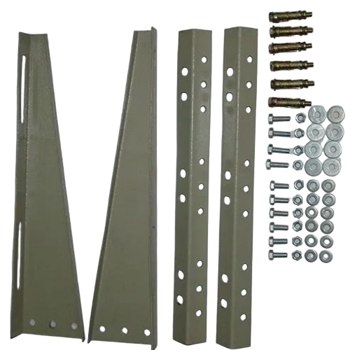 Air Conditioner Bracket - Mild Steel, Silver, 220 Volt | Rust-Resistant Coating, Wall-Mount, Adjustable Size, Weather Resistant, Stable Structure