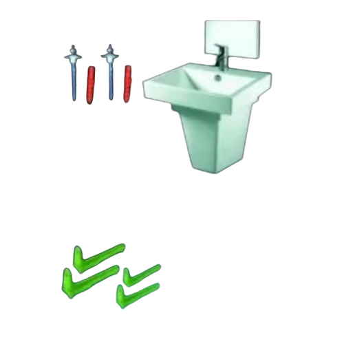Basin Bracket - Corrosion Resistant Green Glossy Finish, Durable Stable Support