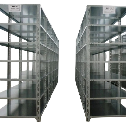 9 Feet Ss Slotted Angle Rack - Steel 6 Layers Grey Painted Surface | Durable Heavy Duty Single Sided Storage Shelving