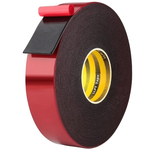 Double Side Foam Tape - Foam Material Standard Size Red Color Water Resistant Rubber Adhesive Double Sided