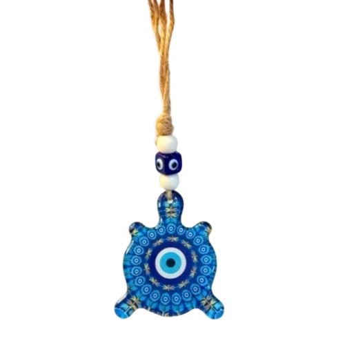 Blue Evil Eye Wall Hanging - Customized Glass, Blue | Durable, Machine Made, Fine Finished