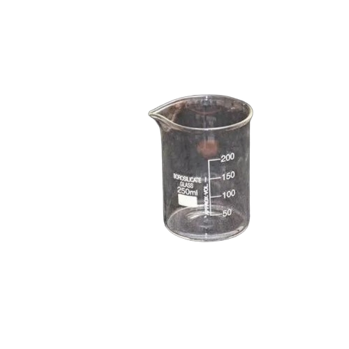 Borosilicate Laboratory Glass Beaker - Glass, Round, Transparent, Standard Size | Durable, Fine Finished, Printed Pattern