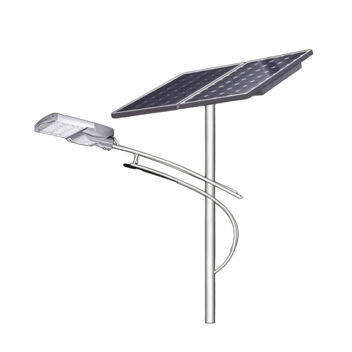 Highway Solar Street Light - Metal, Silver, 30W, Automatic Switch | Commercial, Industrial, Low Maintenance